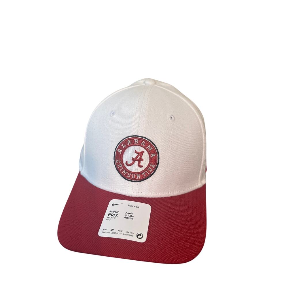Alabama Crimson Tide Nike Rise Hat cap fitted swoosh flex M L medium large New